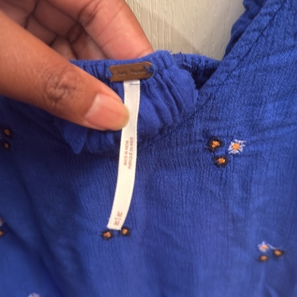 FREE PEOPLE: Oxford Embroidered Mini Dress. Size Medium - Picture 3 of 6